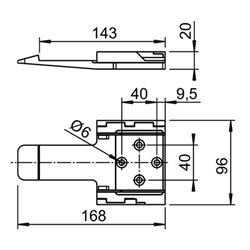 Radkeilhalter schwarz Kunstst. HA 10K altes Mod. 2