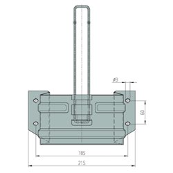 Radkeilhalter verzinkt 2