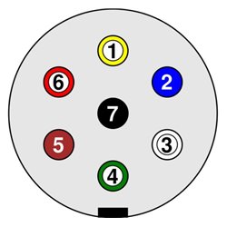 Prise 7-pol. Alu oval 2