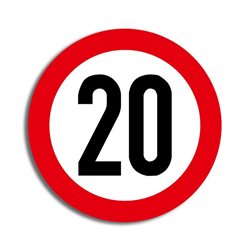 Autocollant 20KM/H