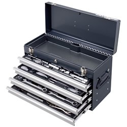 Werkzeugkiste Basic-Line, 1/4" + 1/2", 100-tlg.