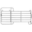 BARRIÈRE DE CONTENTION CORRAL  366X163CM AVEC PORTE 