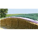 Bâche 6X50 mètres pour protection d'ensilage (Vert/Blanc)