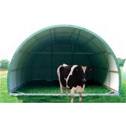 Abri-tunnel mobile avec couverture en tôle